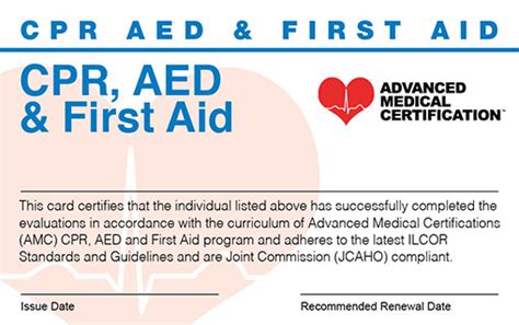 cpr aed  aid certification renewal