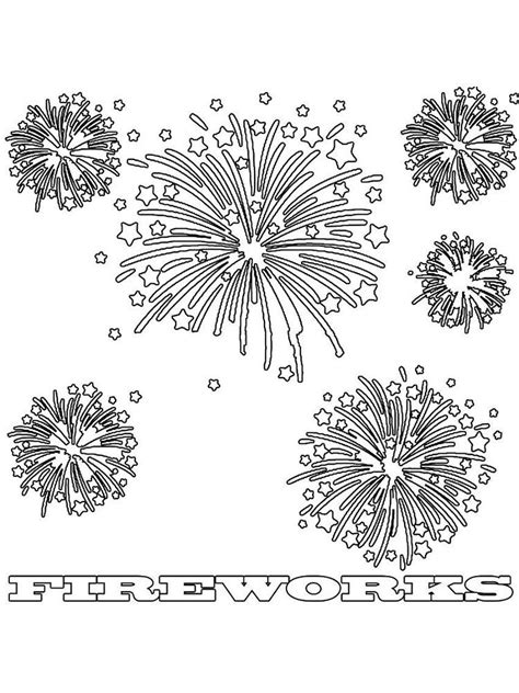 fireworks coloring page printable fireworks  long    add