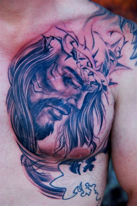Jesus Chest Tattoos