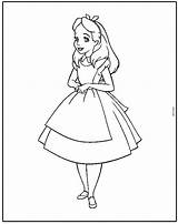 Alice Wonderland Coloring Pages Disney Cartoon Characters Printable Coloriage Pays Merveilles Des Book Au Sheets Character Sheet Drawing Print Colorier sketch template