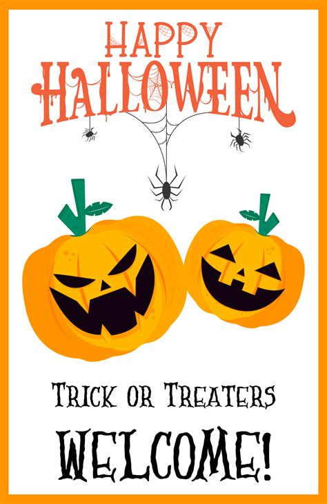 printable trick  treat signs printable word searches