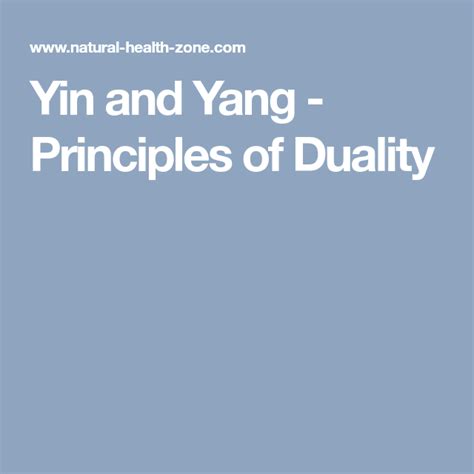 Yin And Yang Principles Of Duality Yin Yang Yin Yang