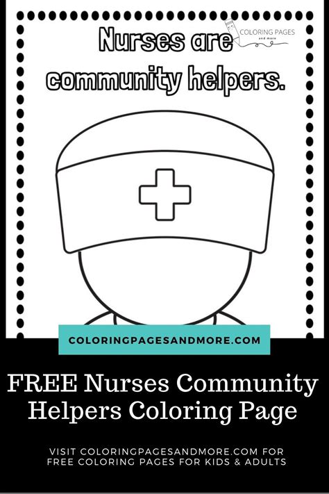 nurses community helpers coloring page coloring pages