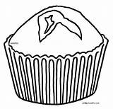 Muffin Clipart Coloring Pages Blueberry Massachusetts State Template Food Man Clipartmag Comments sketch template