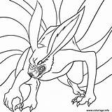 Coloriage Kyubi Renard Queues Imprimer Coloriages Shippuden Dessins Imprimé sketch template