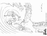 Girl Getdrawings Surfer Drawing sketch template