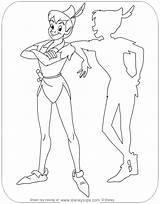 Pan Peter Coloring Shadow Disneyclips Pages Peterpan His Funstuff sketch template