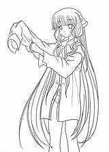 Chobits Chii Lineart Chan Deviantart Chat sketch template