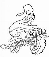 Coloring Pages Patrick Star Spongebob Motorcycle Scary Colouring Print Jumping Moto Cross Sheets Maatjes Kids Nick Jr Choose Board Cool sketch template