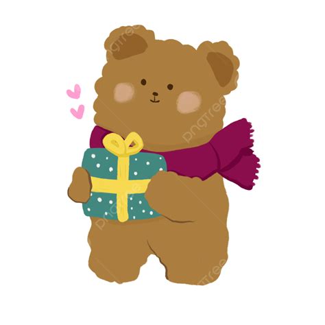 cute brown bear clipart png images cute korean brown bear brings