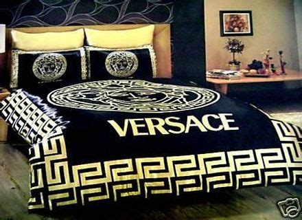 versace pcs authentic luxury bed set satin   italy king size