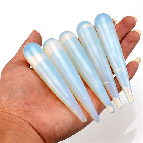Wholesale Crystal Healing Magic Massage Sticks Gemstone Dildo Penis