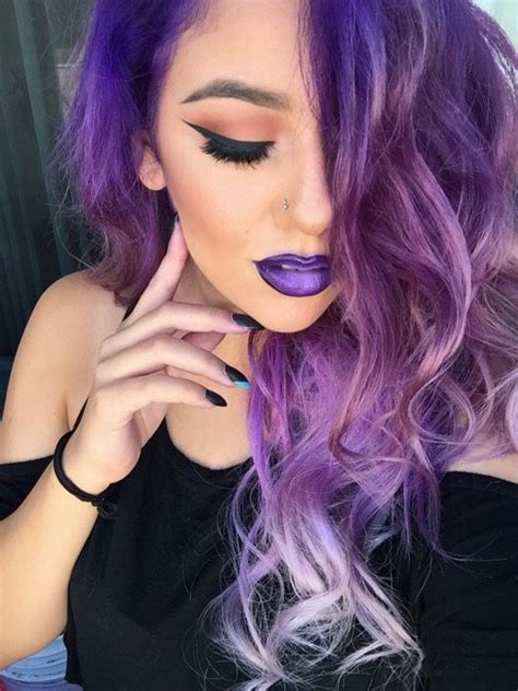 12 best black white and purple hair images on pinterest