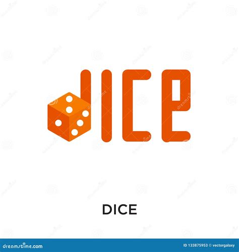dice logo isolated  white background   web mobile  stock
