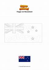 Neuseeland Flagge Ausmalbild sketch template