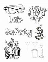 Safety Coloring Lab Science sketch template