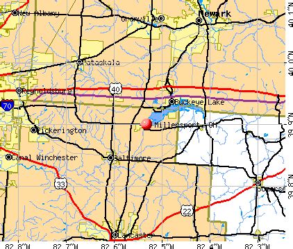millersport ohio map time zones map