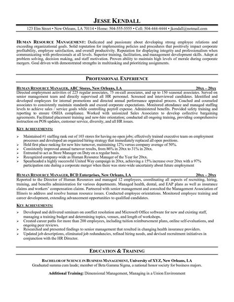 hr director resume examples