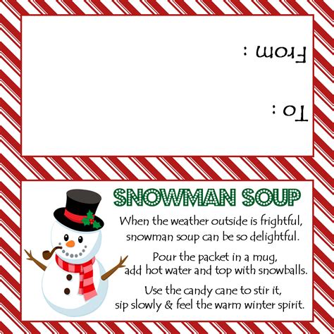 snowman soup poem  printable printable world holiday