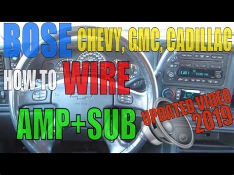 chevy silverado bose system   wire amp  wiring high    converter factory
