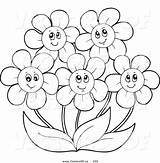 Coloring Flower Clipart Pages Clipground sketch template