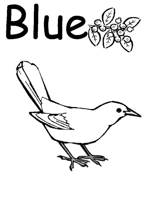 color blue printable coloring page