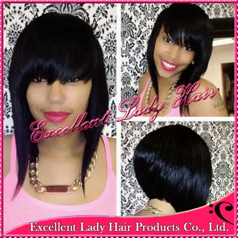 New Hair Bob Cut Human Wig Glueless Bob Full Lace Wig With Bangs For