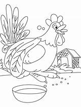 Cock Rooster Coloring Doodle Do Food Having Colorir Galo Galinheiro Desenho Bestcoloringpages sketch template
