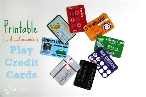 fake credit card template elegant printable  customizable play