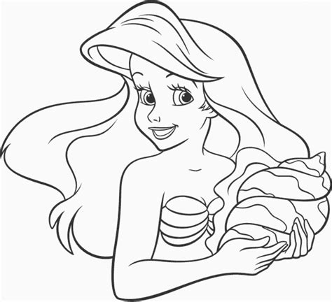 ariel mermaid drawing  getdrawings