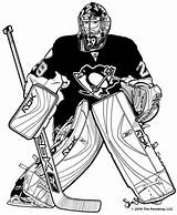 Hockey Pittsburgh Coloring Pages Goalie Penguins Ice Penguin Drawings Fleury Cute Print Drawing Marc Andre Nhl Color Stanley Cup Team sketch template