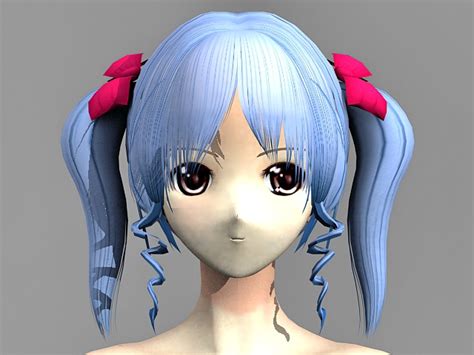Anime Girl Nude 3d Model 3ds Max Object Files Free Download Modeling