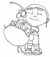 Coloring Pages Despicable Agnes Minion Getdrawings sketch template