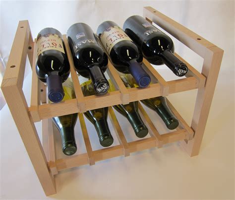 buy custom beech wood wine rack small size holds  bottles