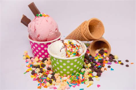 ice cream cups  stock photo