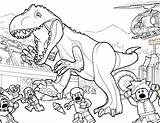 Jurassic Coloring Dinosaur Indominus Dinosaurier Velociraptor Legos sketch template