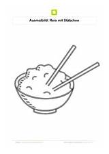 Stäbchen Lebensmittel Ausmalbild sketch template