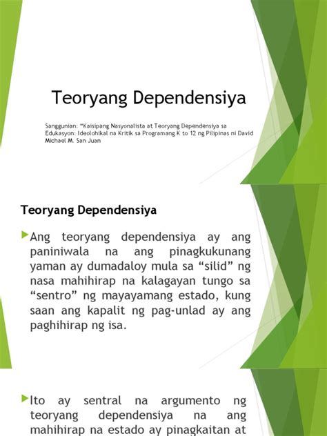 teoryang dependensiya