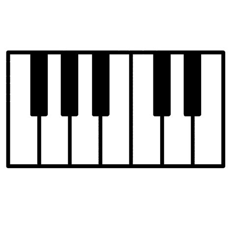 piano keyboard  print clipart