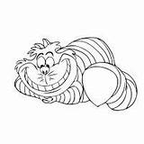 Coloring Cheshire Cat Pages Color sketch template