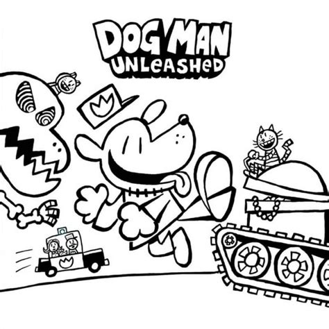 dog man unleashed coloring book  print