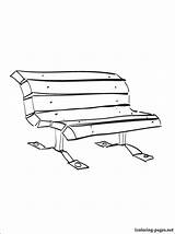 Coloring Bench Park Pages Furniture Printable Fond Pieces Those Book Who sketch template