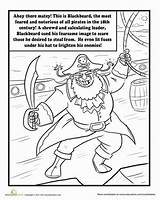Pirate Coloring Blackbeard Education Pages sketch template