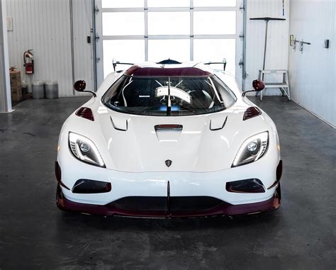 incredible koenigsegg agera rs  arctic white red carbon fiber    agera rs globally