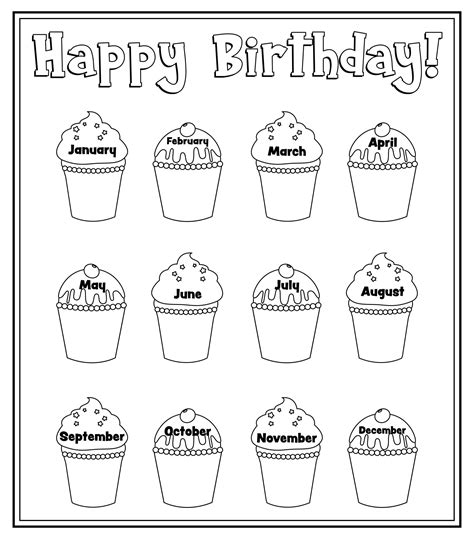 happy birthday cupcake printables