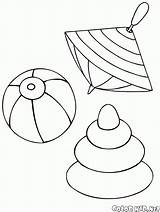 Toys Coloring Pages Colorkid Whirligig Volchok Ball sketch template
