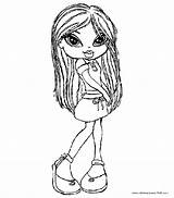 Bratz Coloring Pages Cartoon Color Character Printable Sheets Kids Print Found Back sketch template