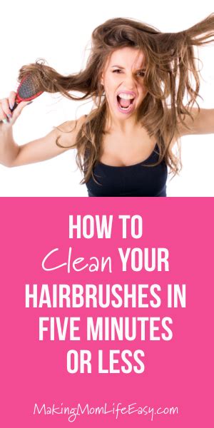 clean  hairbrush properly   minutes   hair brush