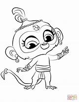 Shimmer Shine Coloring Pages Tala Monkey Little Drawing Printable Colouring Print Arms Open Kids Desenhos Sheets Template Drawings Pages2color Book sketch template