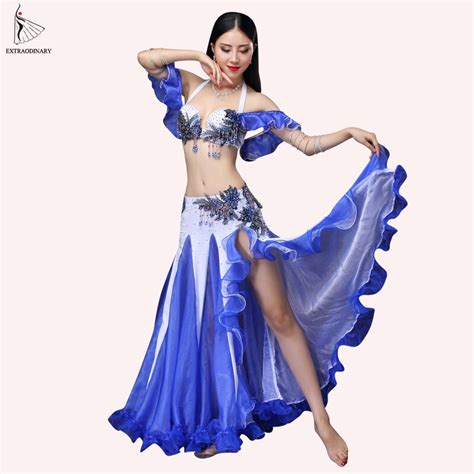 oriental belly dancing costume set bra skirt women stage performance